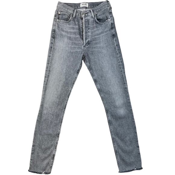 Agolde High Rise Skinny Gray JeansSize 24